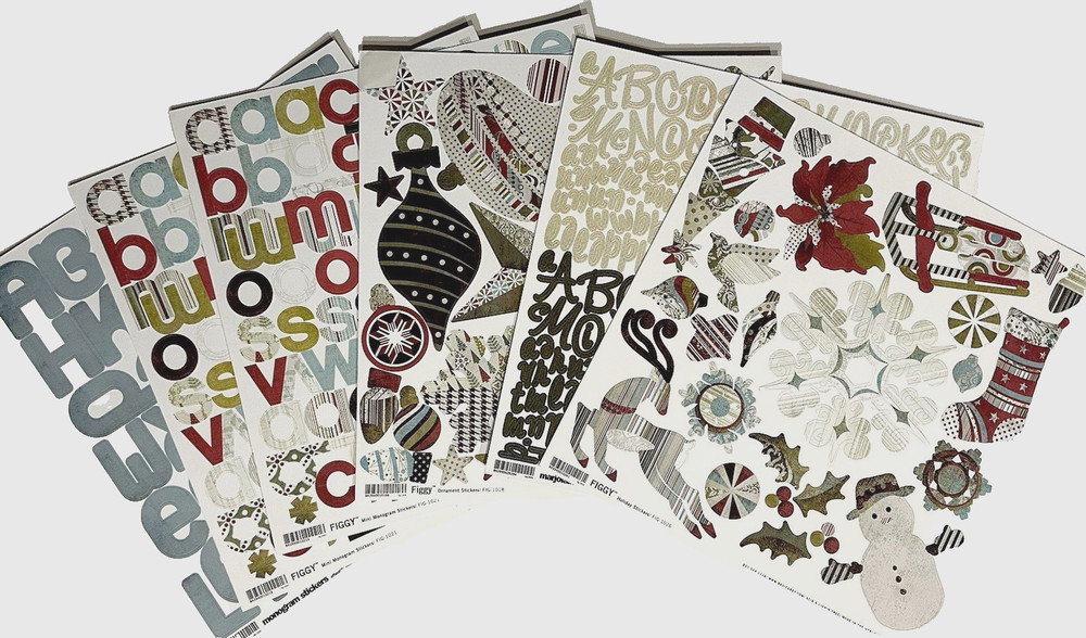 Basic Grey   [12x12 STICKERS]  Figgy Holiday  (Set E)
