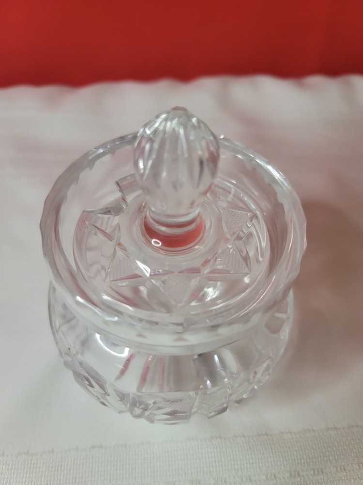 CRYSTAL FOOTED JAM JAR - GREAT CONDITION