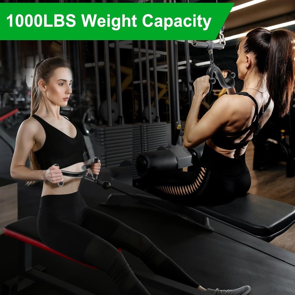 12 LAT Pull Down Bars Cable Machine Attachment, Rowing T-bar V-bar Set, Back ...