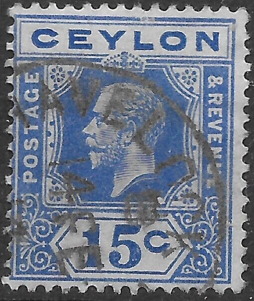1912 Ceylon Sc #206 used VF CD:CD ?HELP