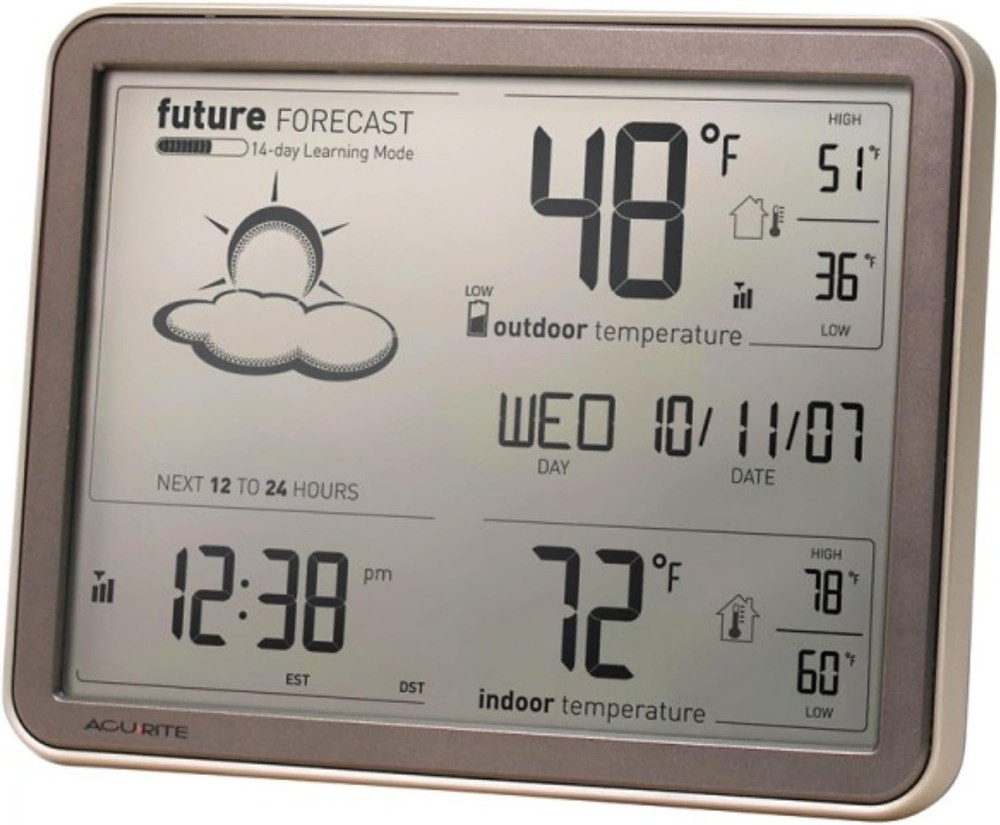 Self-Learning Forecast Wireless Weather Station with Large Display and Atomic...