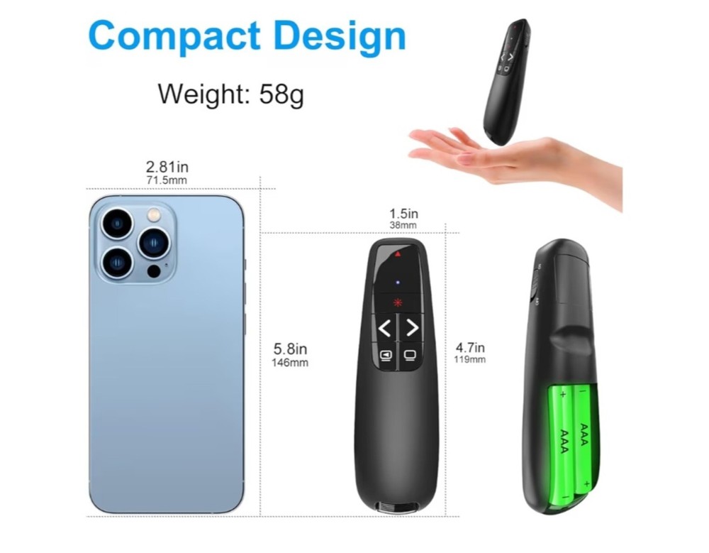 Presenter Powerpoint Clicker Presenting Remote With Laser