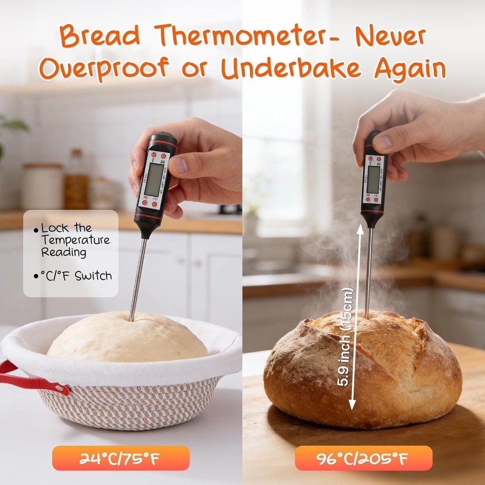 39PCS Sourdough Starter Kit Banneton Proofing Basket Set Bread Baking Tools