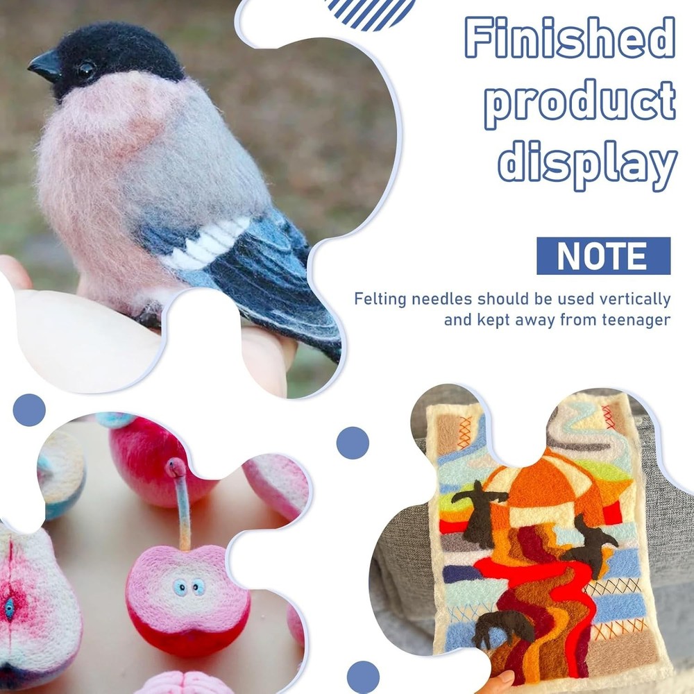 Rustic Needle Felting Kit: 40 Needles & Complete Tools - Creative Essentials