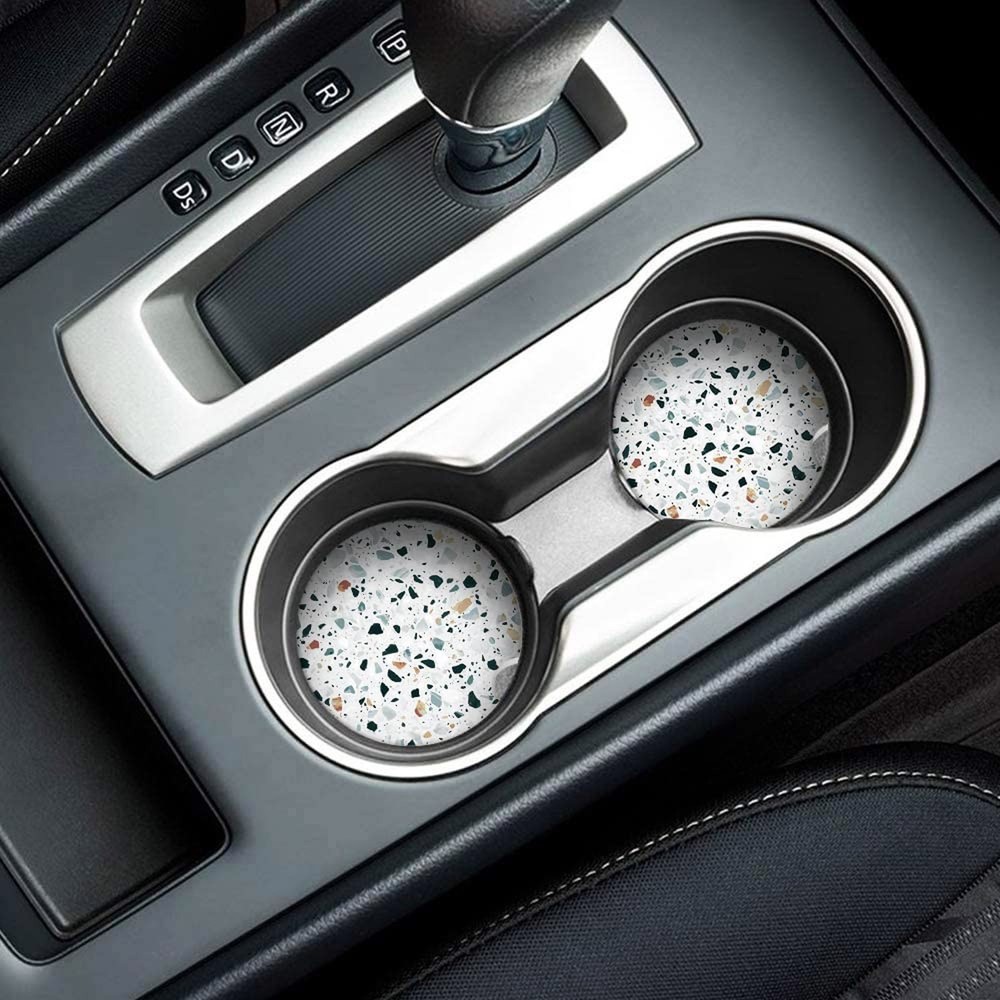 Britimes Car Coasters for Drinks Absorbent, 2 Pack Cup Holders, 2.56" Ceramic...
