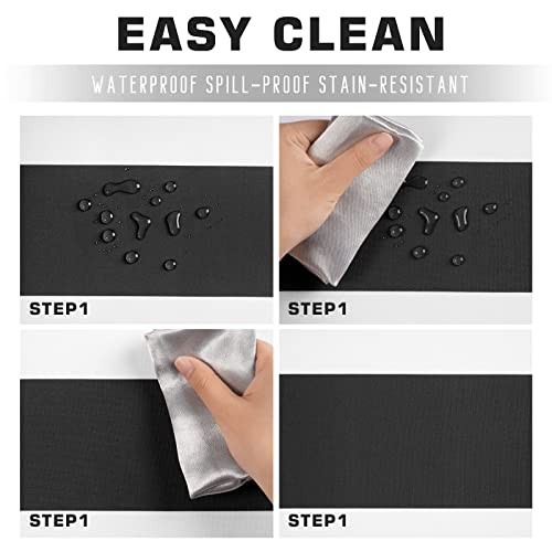 and White Striped Tablecloth for Rectangle 84" x 60" (Rectangular) Black