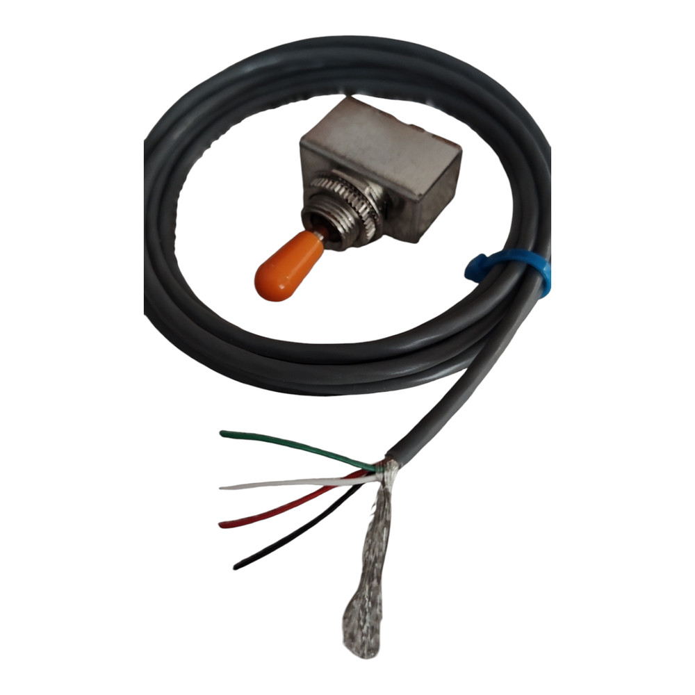 3-way Box Switch w/ 5 ft 4 Conductor Shielded Wire Chrome / Orange Tip