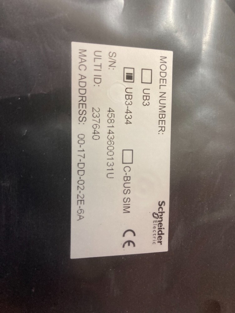 Schneider UB3-434 room logic gateway