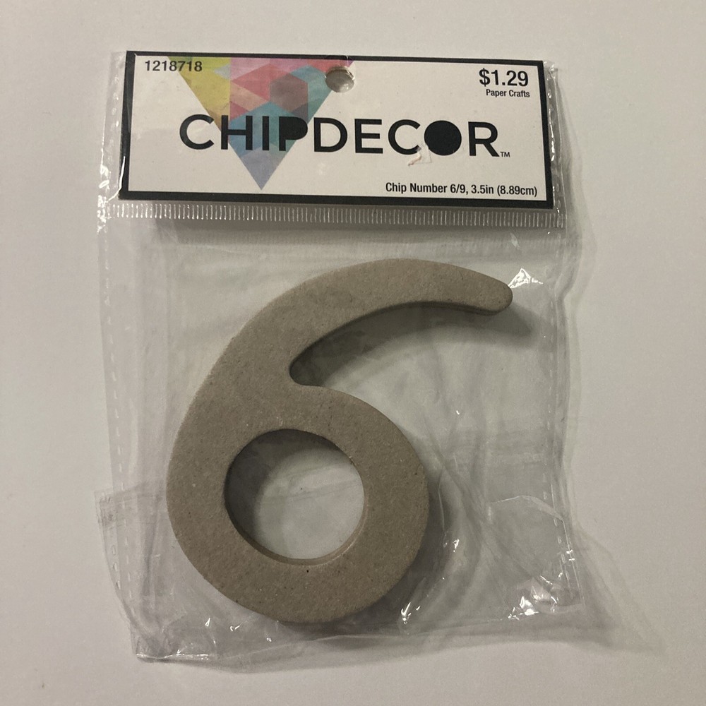 Chipdecor Chip Number 6 - 3.5” (8.89cm)