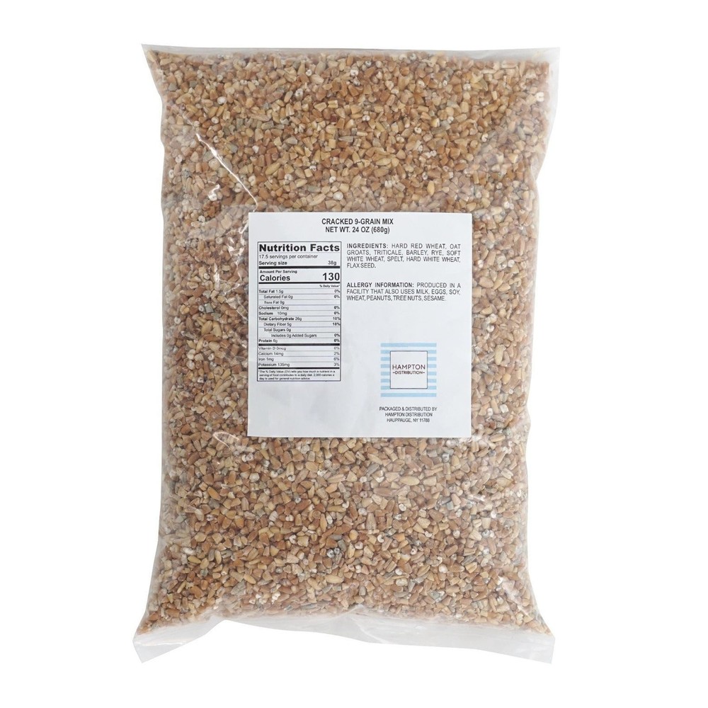 Cracked 9 Grain Mix, 1.5 Pound Bulk Bag, Hampton Distribution