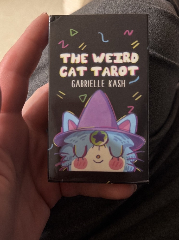 🔮 Weird Cat Tarot Gift Set Candle Pendulum USB Guide Crystal Ritual Kit