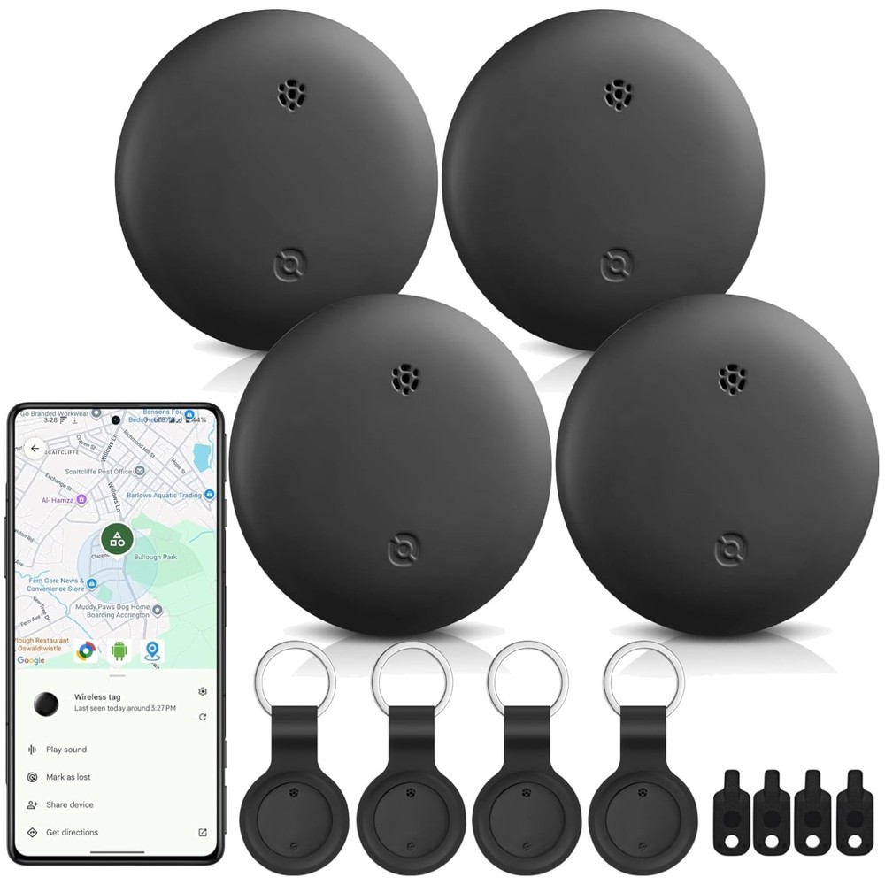 Dust & Water Proof Android Tracker Tags, 4 Pack