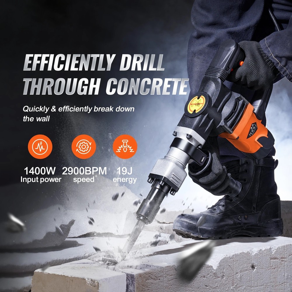 PowerBreak 1400W Demolition Beast Jackhammer 🔨