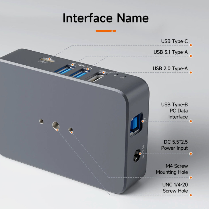 SVBONY SV241 Astronomy Telescope Power Adapter Micro DC+USB HUB Box Type-C