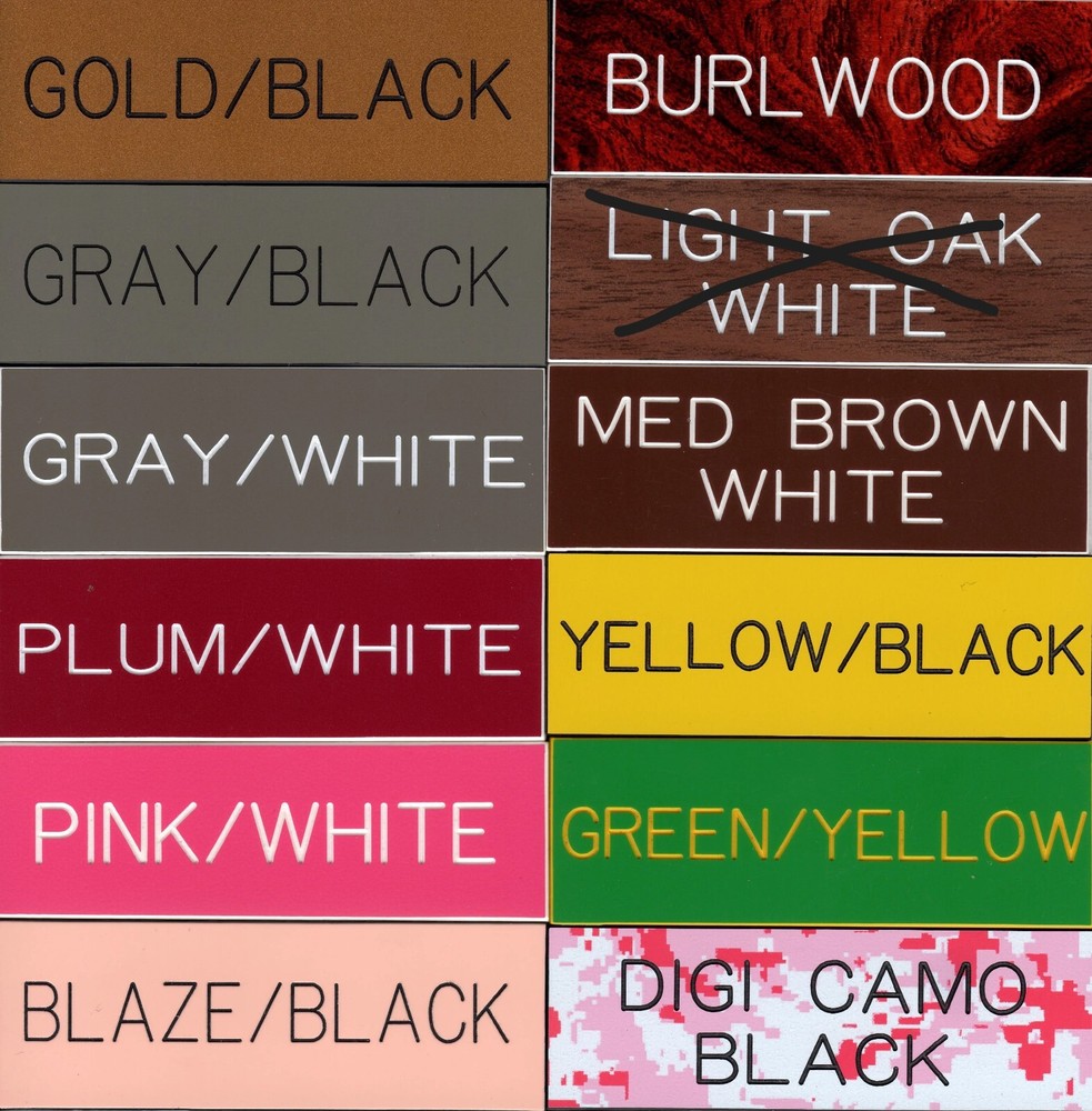 Custom Engraved Personalized Plastic Sign - new - 2"x3"