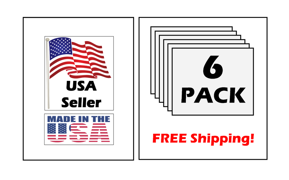 Protected By Motion Activated Security Warning Stickers / 6 Pack + FREE Shipping