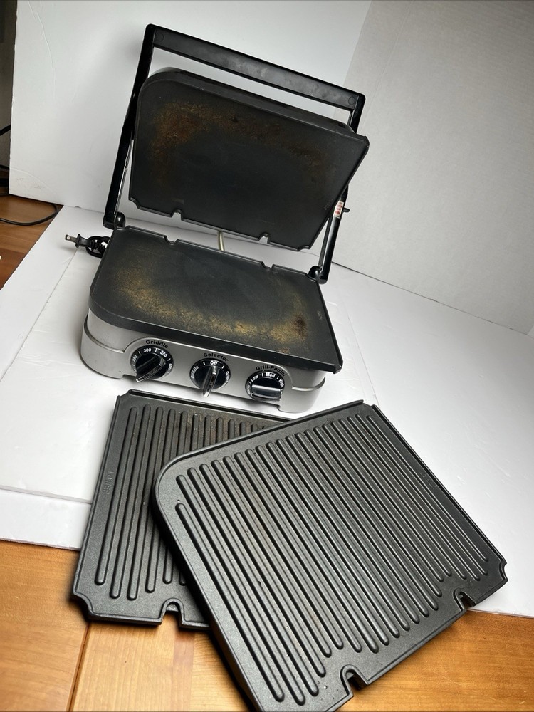 Cuisinart Gourmet Griddler GRID-8NPC - Griddle & Grill Plates - TESTED & WORKS