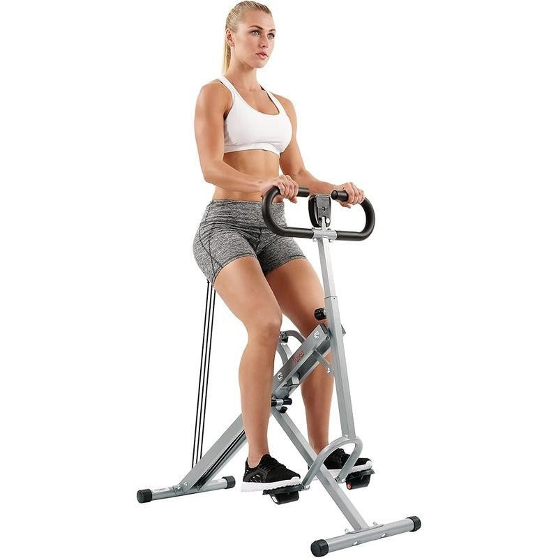 Row-N-Ride Squat Rowing Machine Exercise Equipment w/Adjustable Resistance US