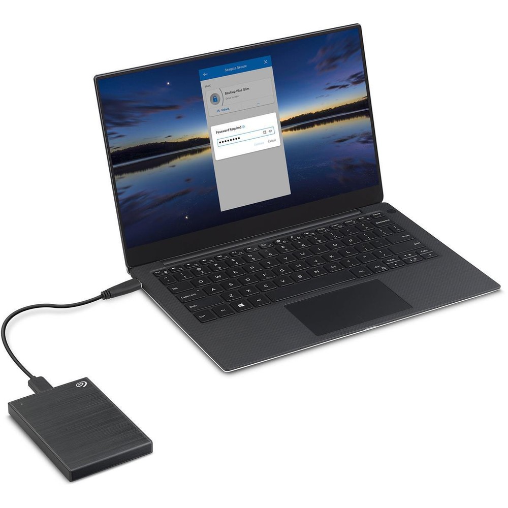 Seagate One Touch USB 3.2 Gen 1 External Hard Drive w/Password Protection, Black