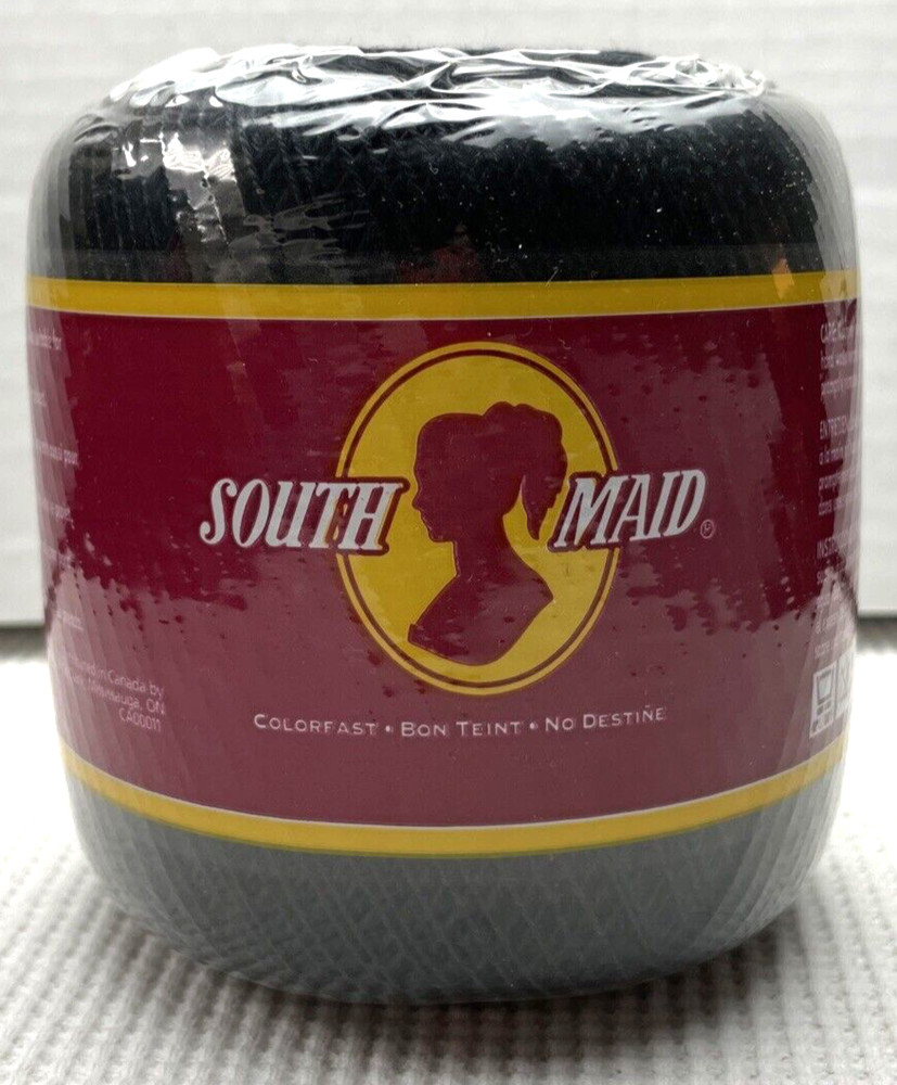 South Maid Cotton Black Crochet Thread