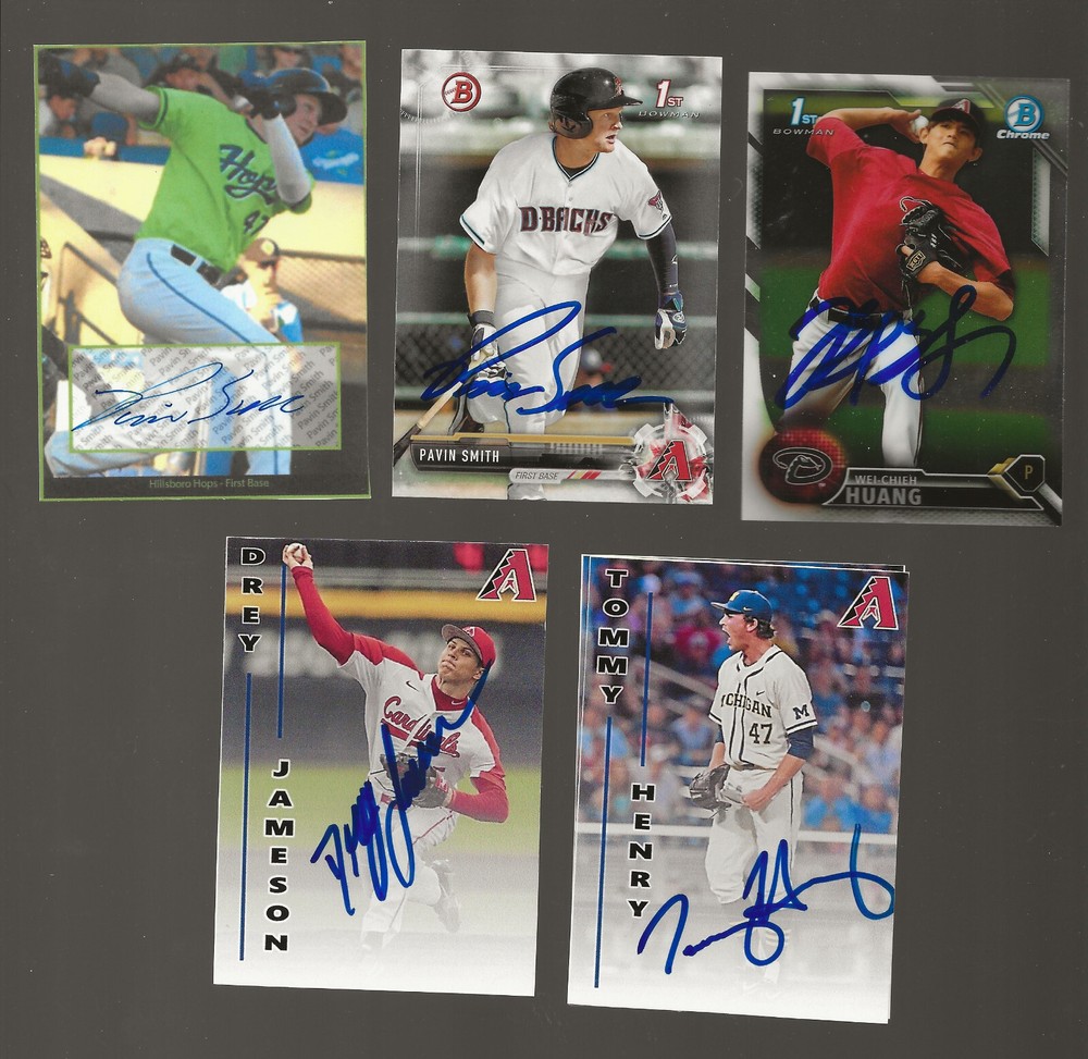 2017 Bowman Pavin Smith Diamondbacks Autograph