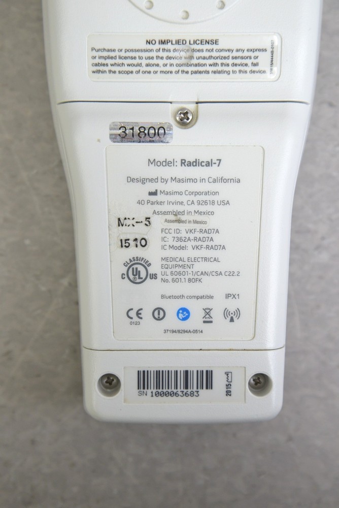 Masimo RDS7A Root Platform W/ Masimo Radical-7 Touch Screen Pulse Oximeter