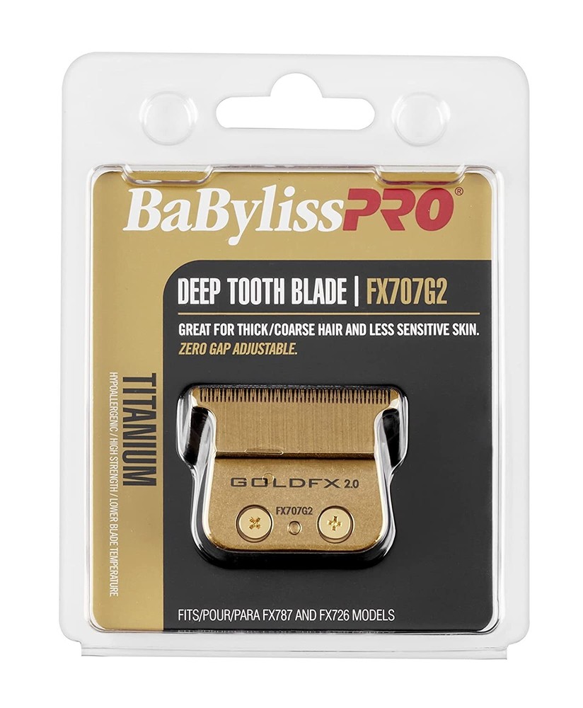BaBylissPRO Gold Titanium Replacement T-Blade 2.0 MM Deep Tooth | FX707G2