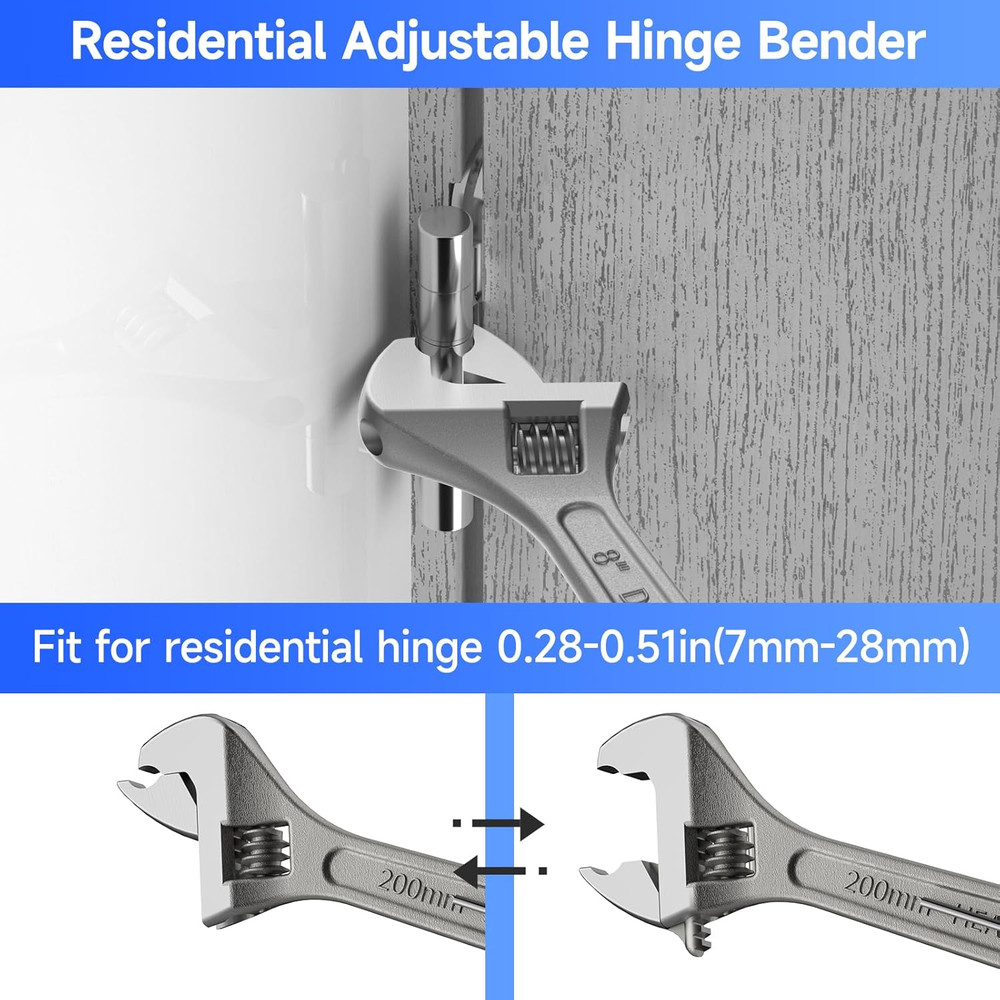 Knuckle Bender Adjustable Door Hinge Tool Built-In Hinge Pin Remover Heavy Duty
