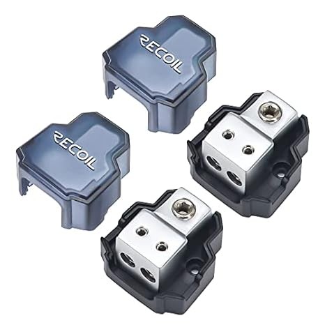RECOIL SDB12P Mini Power Distribution Block for Car Audio - 2 Pack