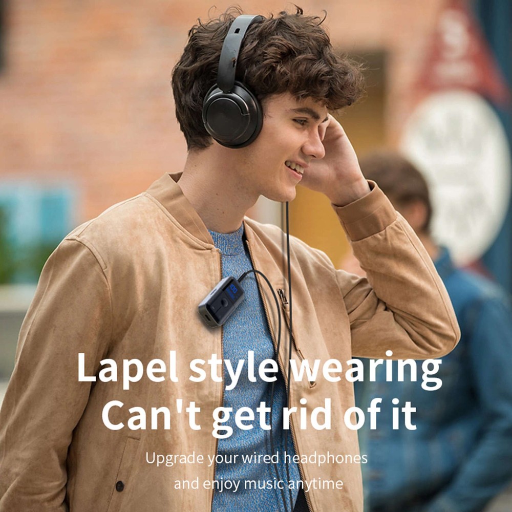 Bluetooth 5.4 Transmitter and Receiver with Hands-Free Calling 3.5mm Adapter