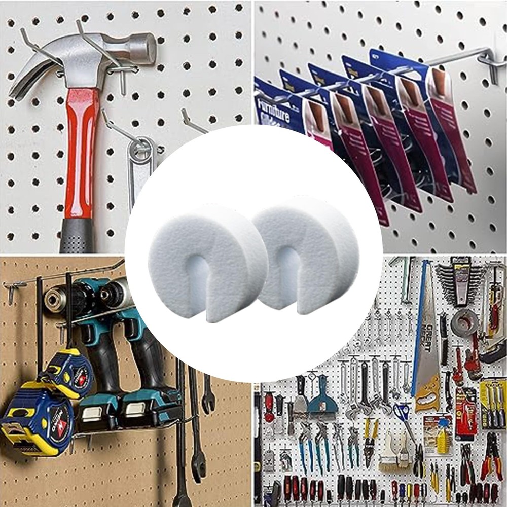 100 PCS Peg Hook Stoppers, Inventory Control Clips for 1/4 Pegboard Hooks and...