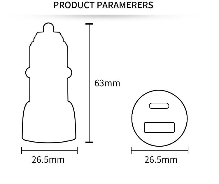 48W QC18W+PD30W Mini Car Charger Cell Phone Fast Charge Adapter Accessories