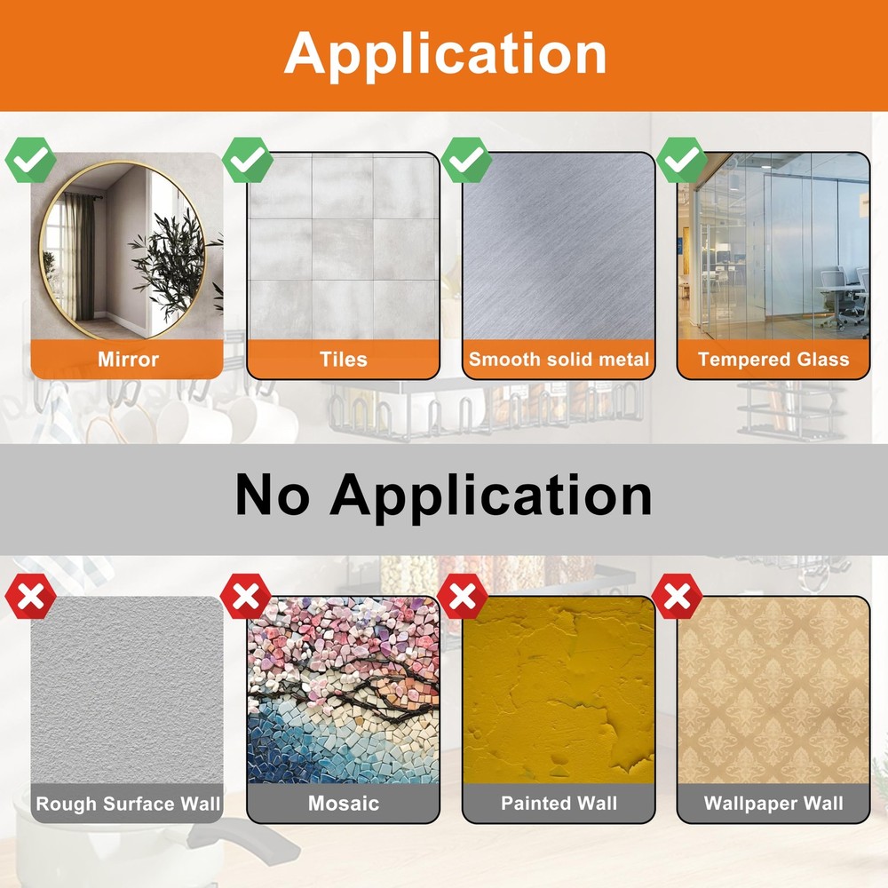 15 Pack Shower Caddy Adhesive Replacement, Strong Shelf A2-1215