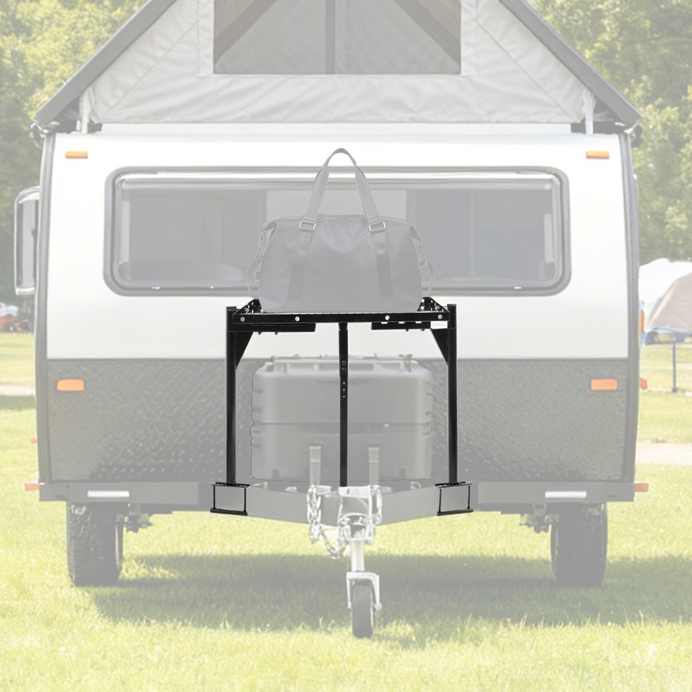 300LBS Trailer Tray Cargo Carrier Rack Travel Storage Mount RV Generator Mount