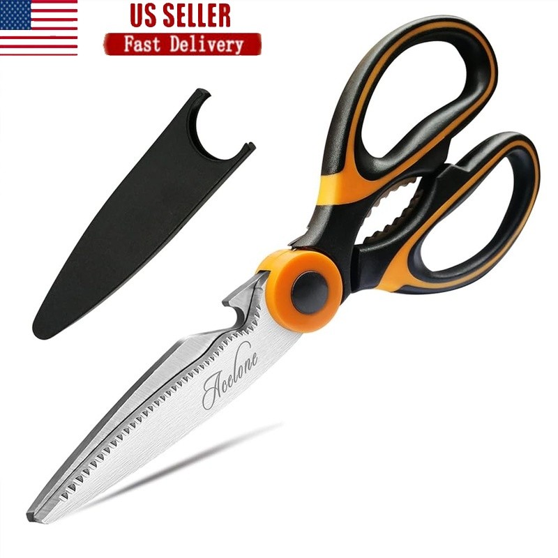 Multi-Functional Heavy Duty Kitchen Scissors Stainless Steel Food Prep Cutting