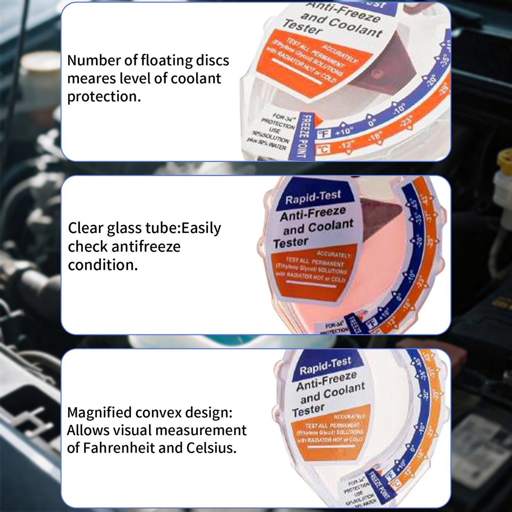 Coolant Tester Accessory set Antifreeze Hydrometer Diagnostic Tool