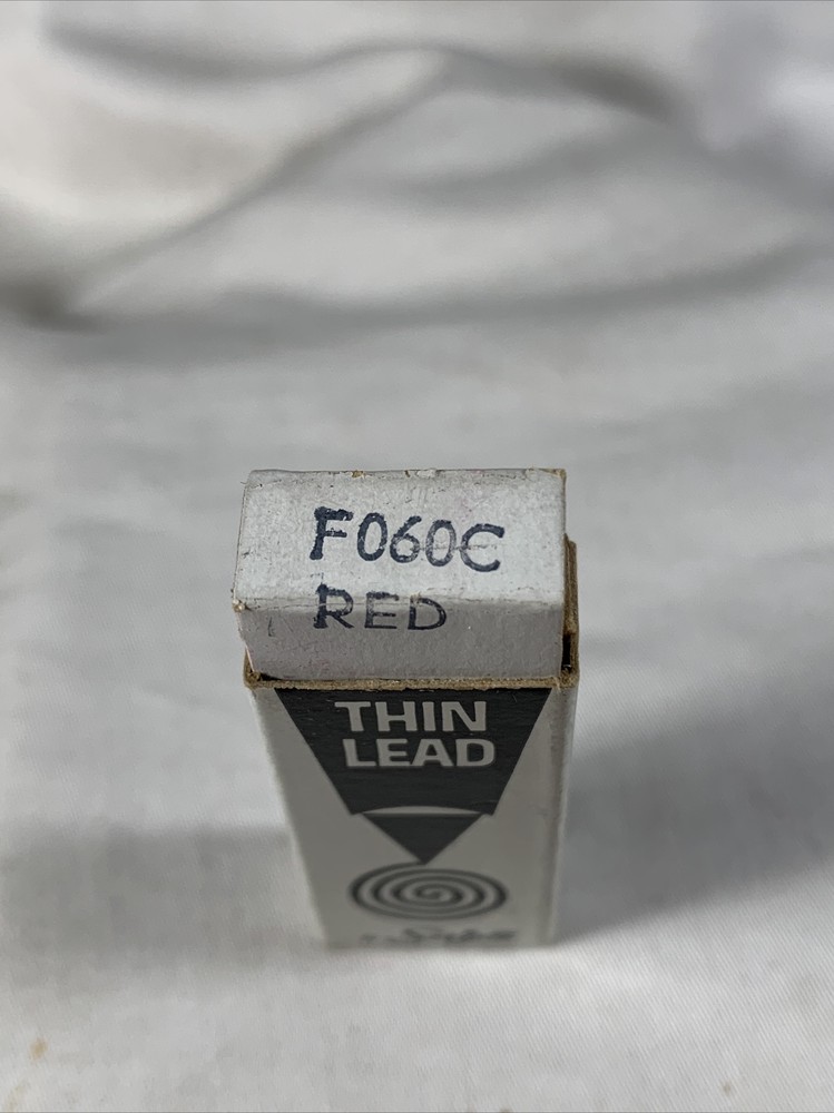 Scripto Thin Lead for Pencils RED .036" Dia.Lead 13/8"Long open box