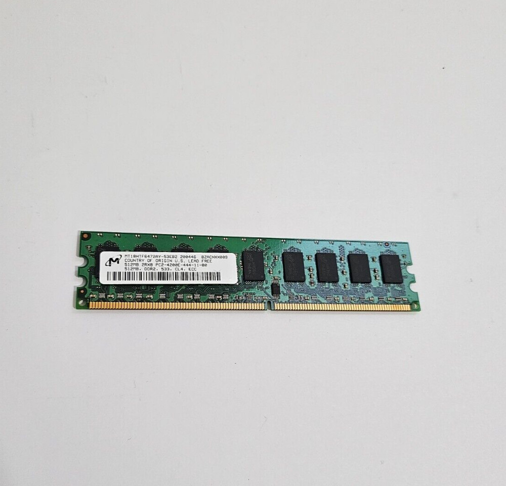 Micron MT18HTF6472AY-53EB2 512Mb 2Rx8 PC2-4200E ECC Memory