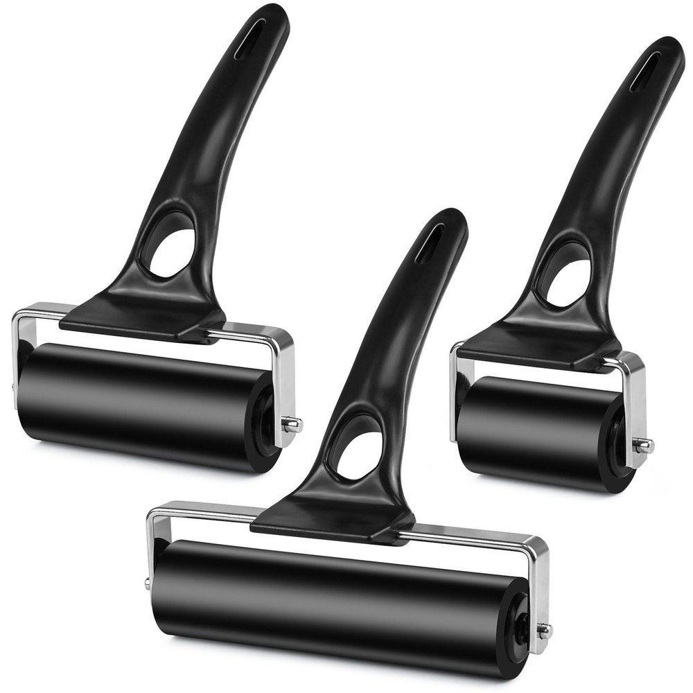3 Pack Brayer Rollers Vinyl Rubber Roller for Cricut Maker Printing Inking