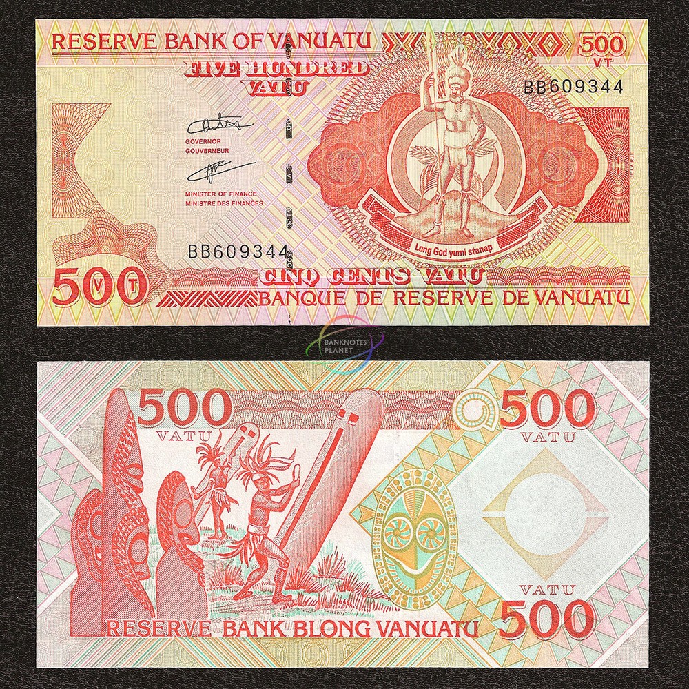 VANUATU 500 Vatu 1993 Prefix BB P-5 UNC Uncirculated