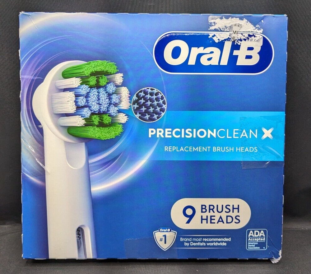 Oral-B- Precision Clean X - Replacement Brush Heads-  9 Count - Open Box