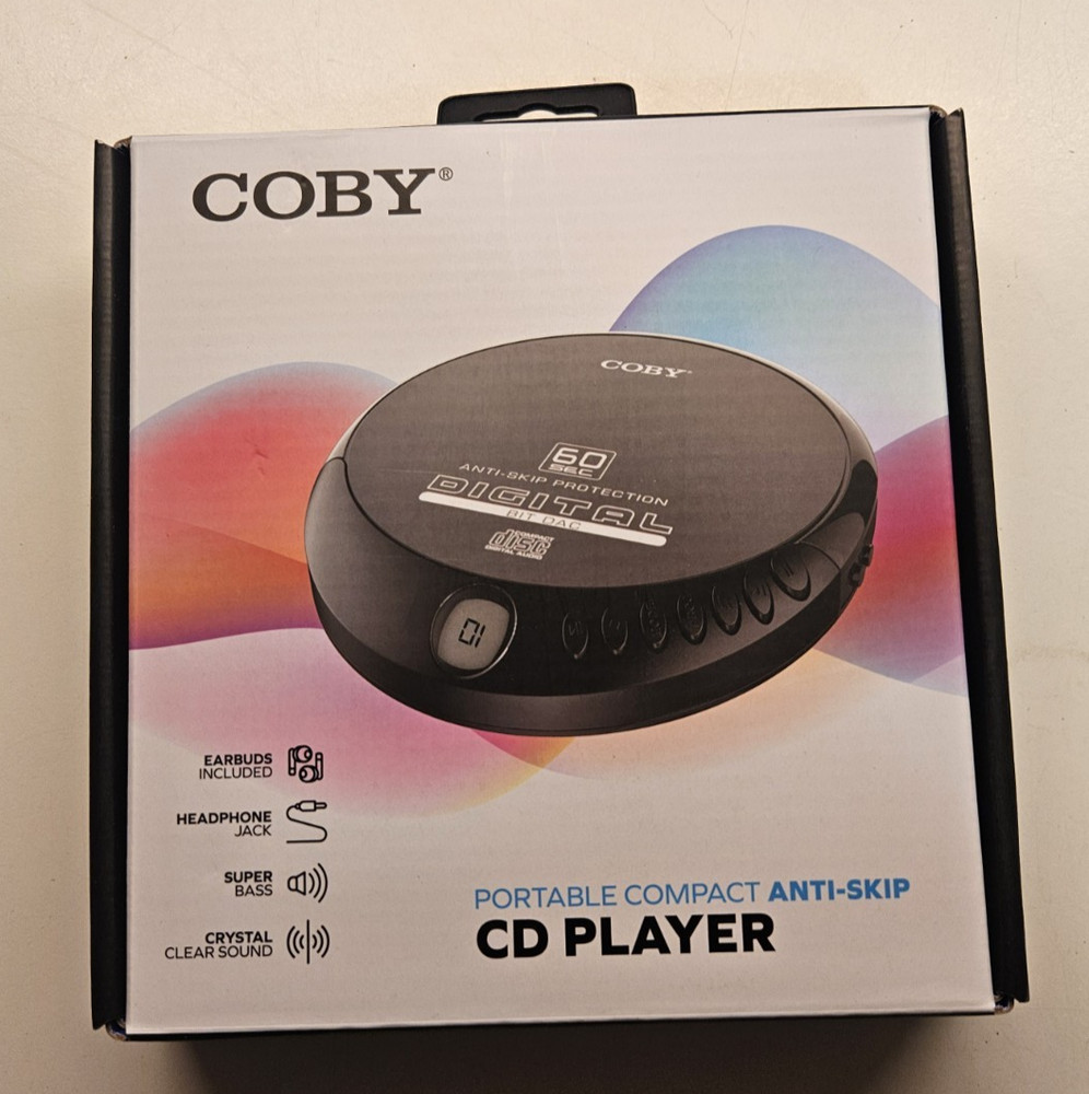 Coby Portable Compact CD Player, Black (Open - Box / New)