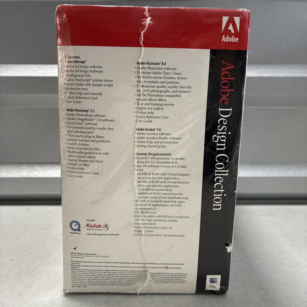 Adobe Design Collection Mac NOS 1999 *NEW/ Sealed