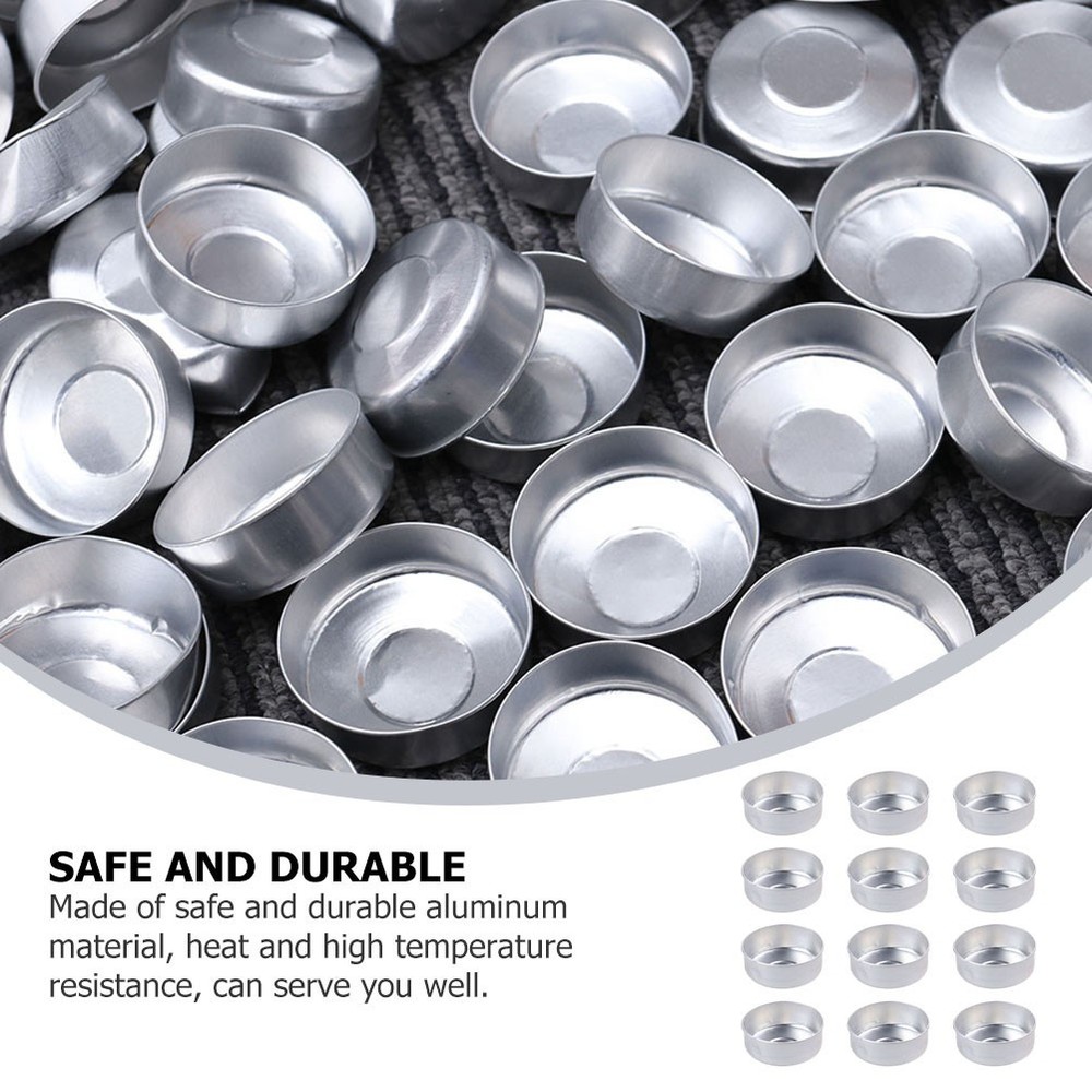 300 Pieces Aluminum Candle Making Containers Tea Light Empty Case
