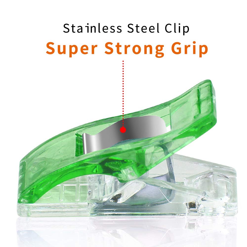 Sewing Clips with Tin Box, 100 Pcs Assorted 2.5x0.8x1.3 Centimeters,
