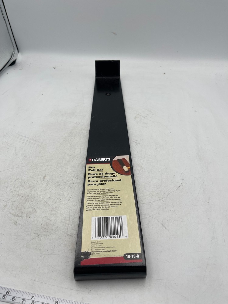 Roberts Pro Pull Bar Flooring Tool Black 10-18-8 Laminate Pullbar Hand Tool