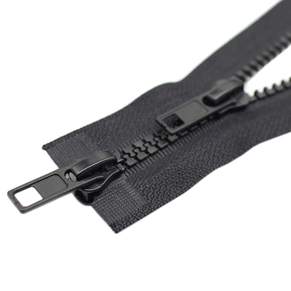 2PCS 5 48 Inch Two Way Separating Jacket Zipper for Sewing Jacket Coat Molded...