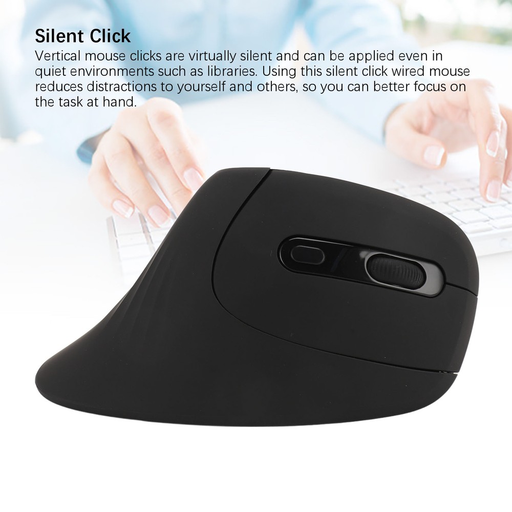 New USB Vertical Wired Mouse 4 Adjustable DPI Silent Click Ergonomic Vertical Op