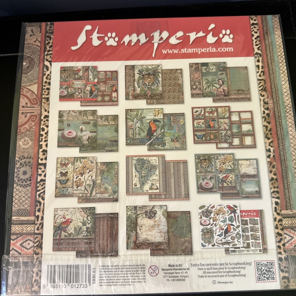 Stamperia Amazonia 12x12” 10 Double Faced Sheets Scrapbooking Journal