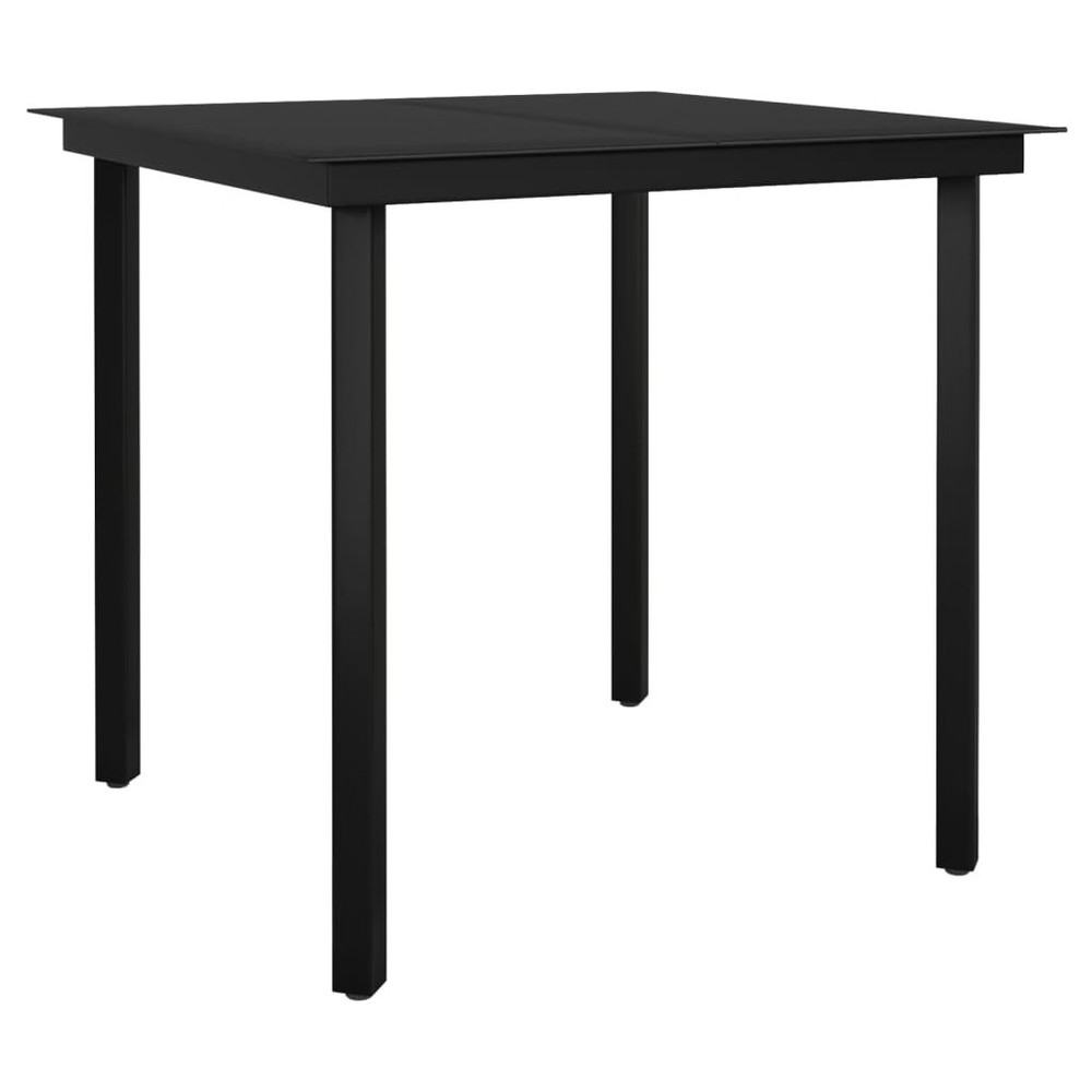 Garden Dining Set Grey, Dark grey, Black